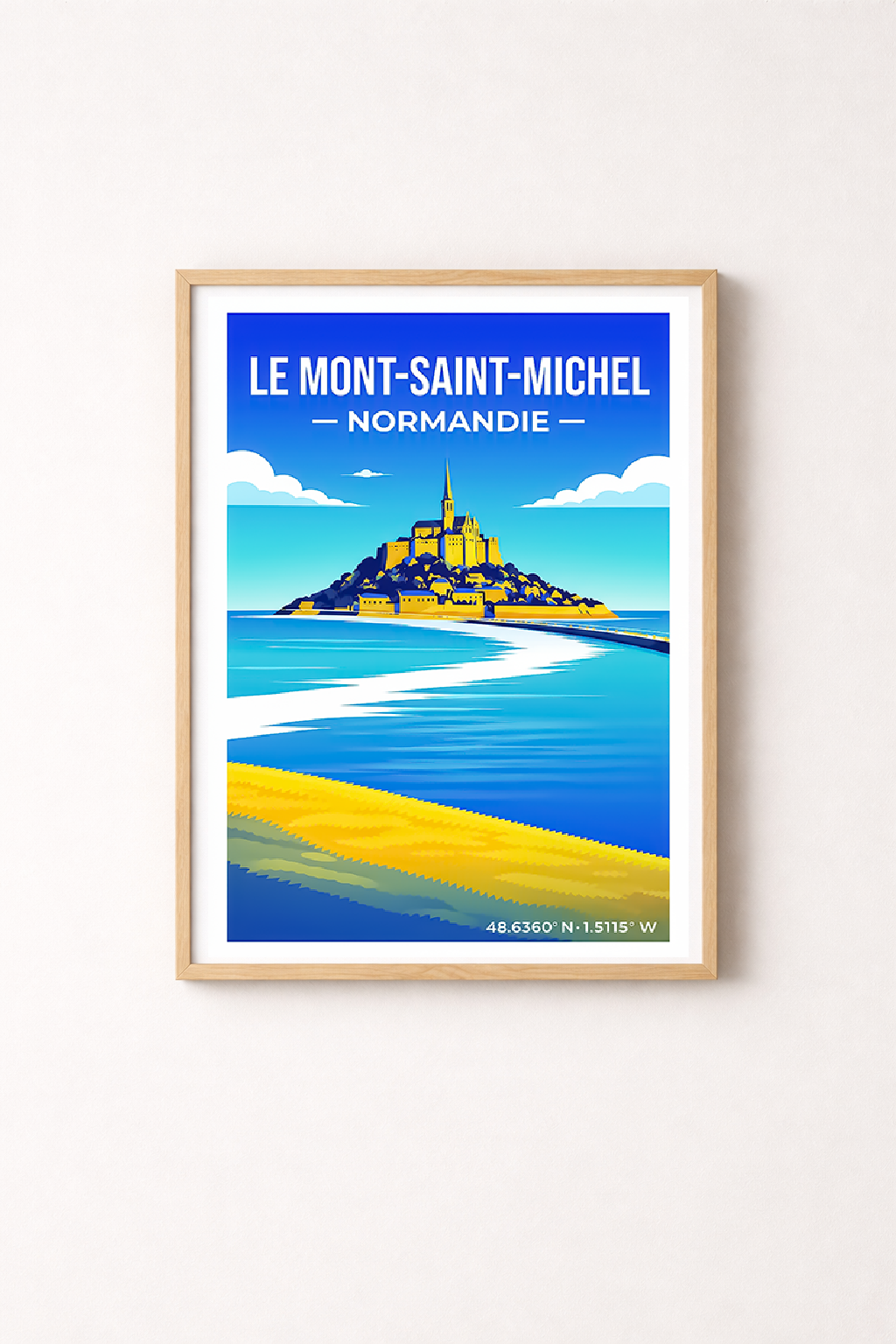 Affiche Normandie — Mont Saint-Michel, France