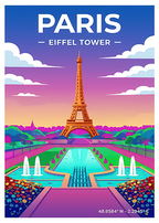 Affiche Paris — Tour Eiffel, France