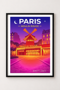 Affiche Paris — Moulin Rouge, France