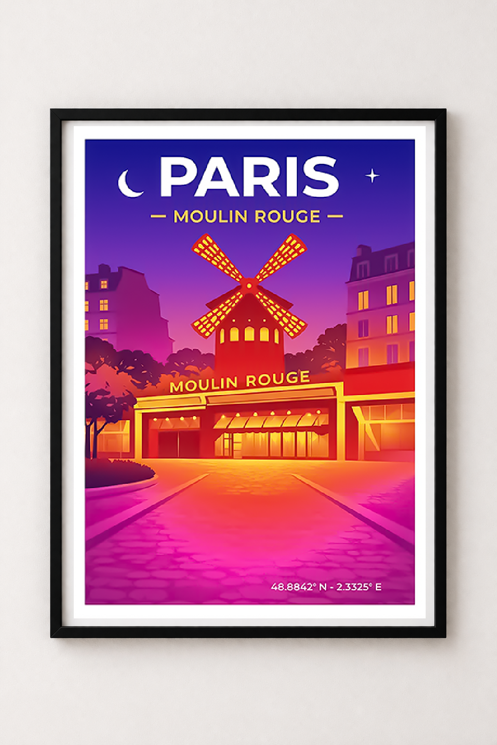 Affiche Paris — Moulin Rouge, France