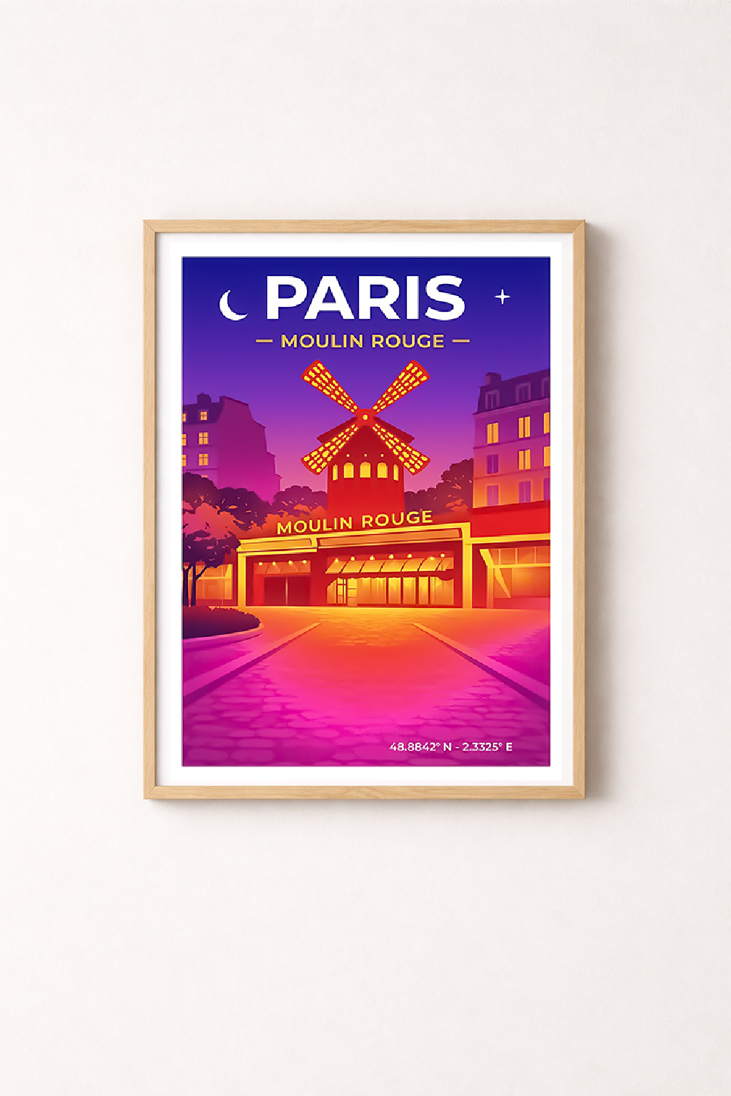 Affiche Paris — Moulin Rouge, France