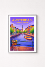 Affiche Amsterdam — Canaux, Pays-Bas