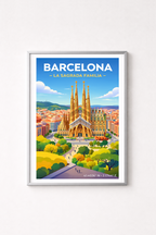 Affiche Barcelone — Sagrada Familia, Espagne