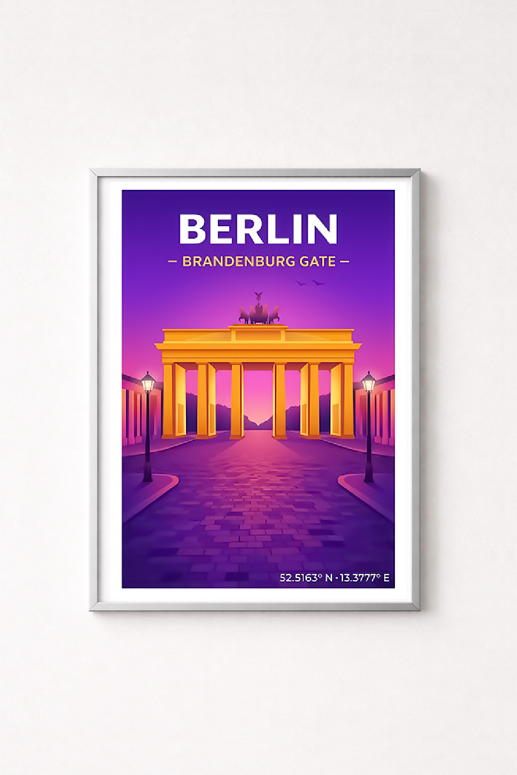 Affiche Berlin — Porte de Brandebourg, Allemagne
