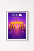 Affiche Berlin — Porte de Brandebourg, Allemagne