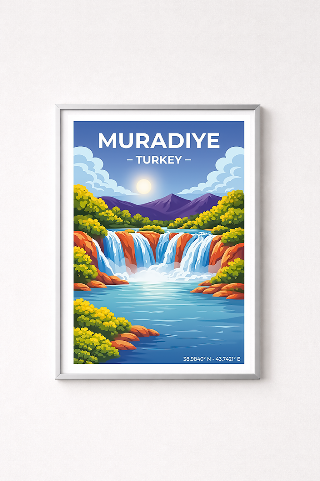 Affiche Turquie — Cascades de Muradiye