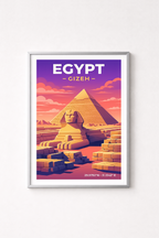 Affiche Égypte — Pyramides de Gizeh