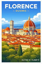 Affiche Florence — Duomo, Italie