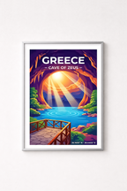 Affiche Grèce — Grotte de Zeus