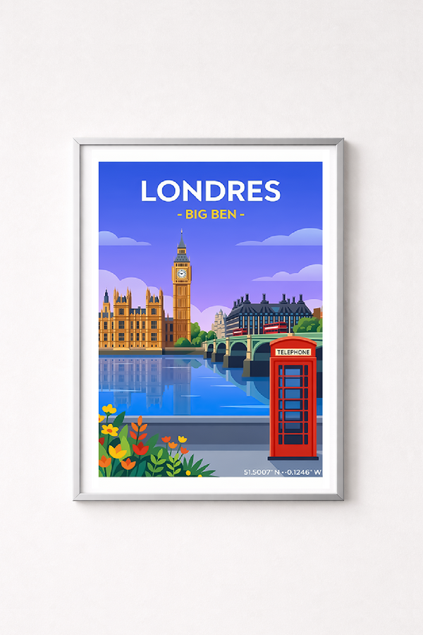 Affiche Londres — Big Ben, Angleterre