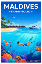 Affiche Maldives — Faadhippolhu