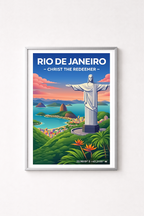 Affiche Rio de Janeiro — Christ Rédempteur, Brésil