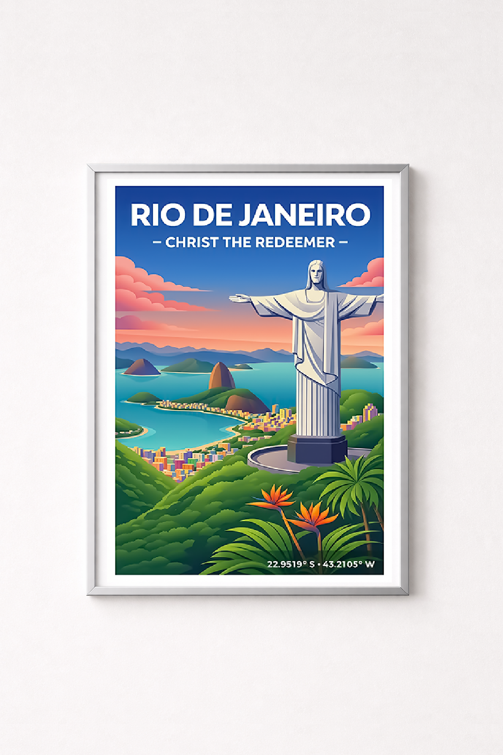 Affiche Rio de Janeiro — Christ Rédempteur, Brésil
