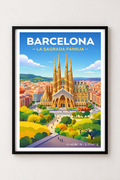 Affiche Barcelone — Sagrada Familia, Espagne