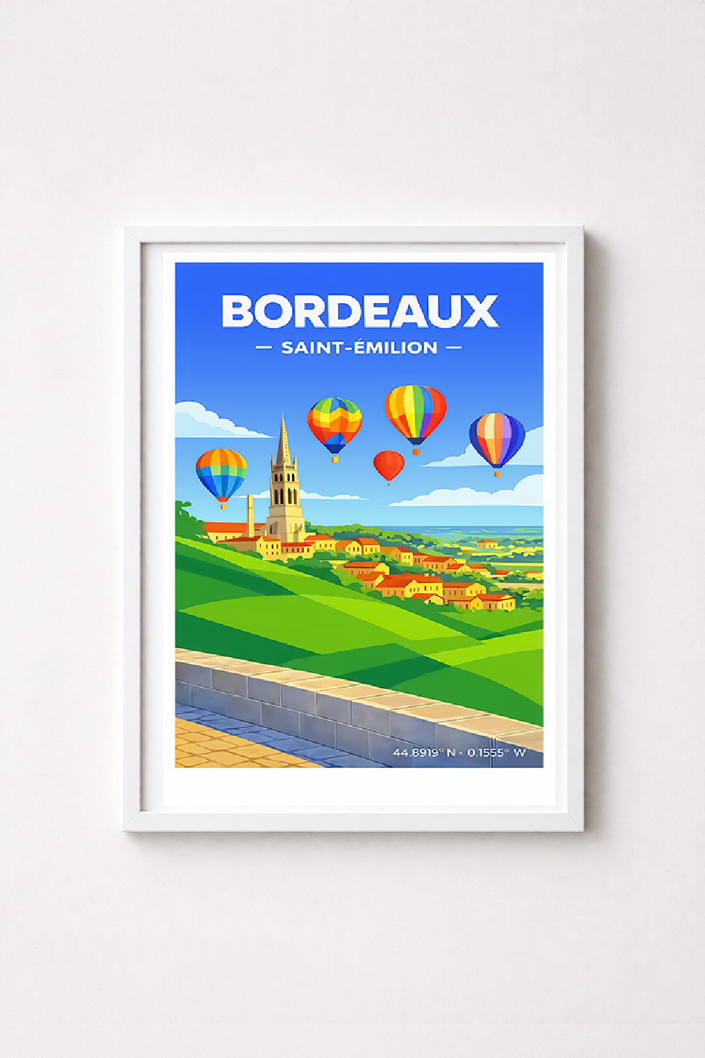 Affiche Saint-Émilion — Vignobles, France