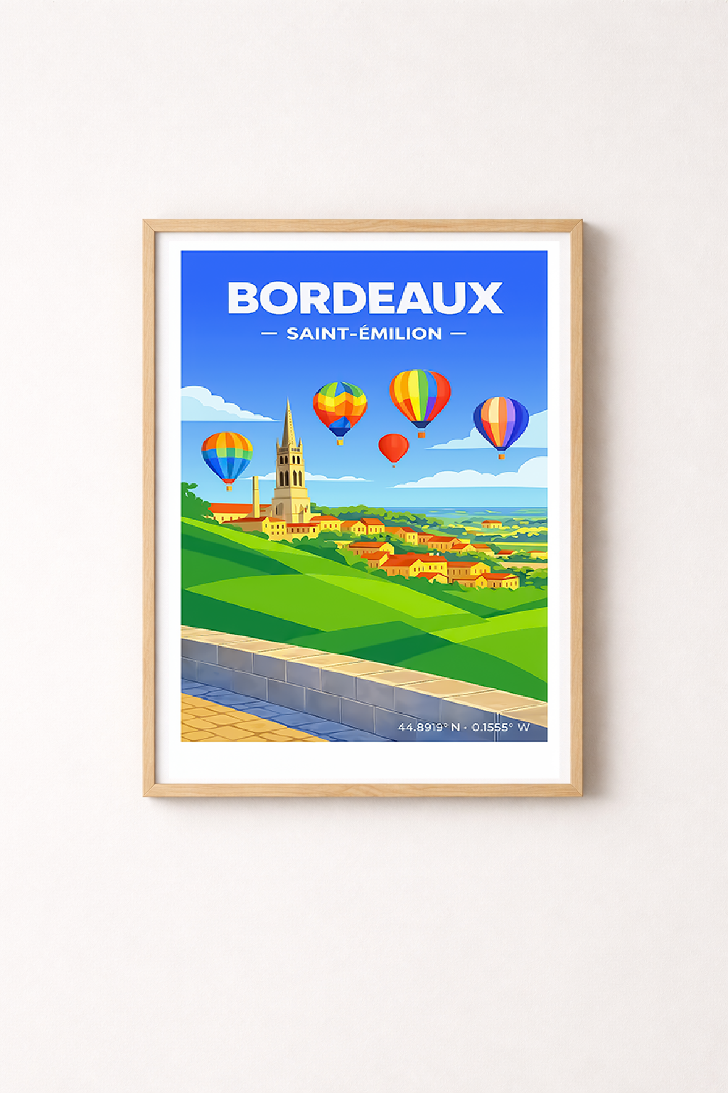 Affiche Saint-Émilion — Vignobles, France