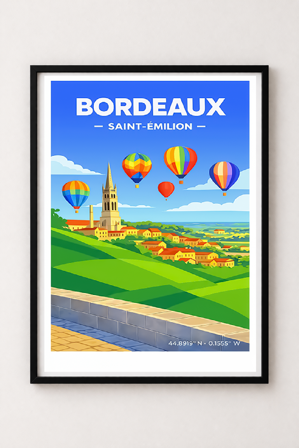 Affiche Saint-Émilion — Vignobles, France