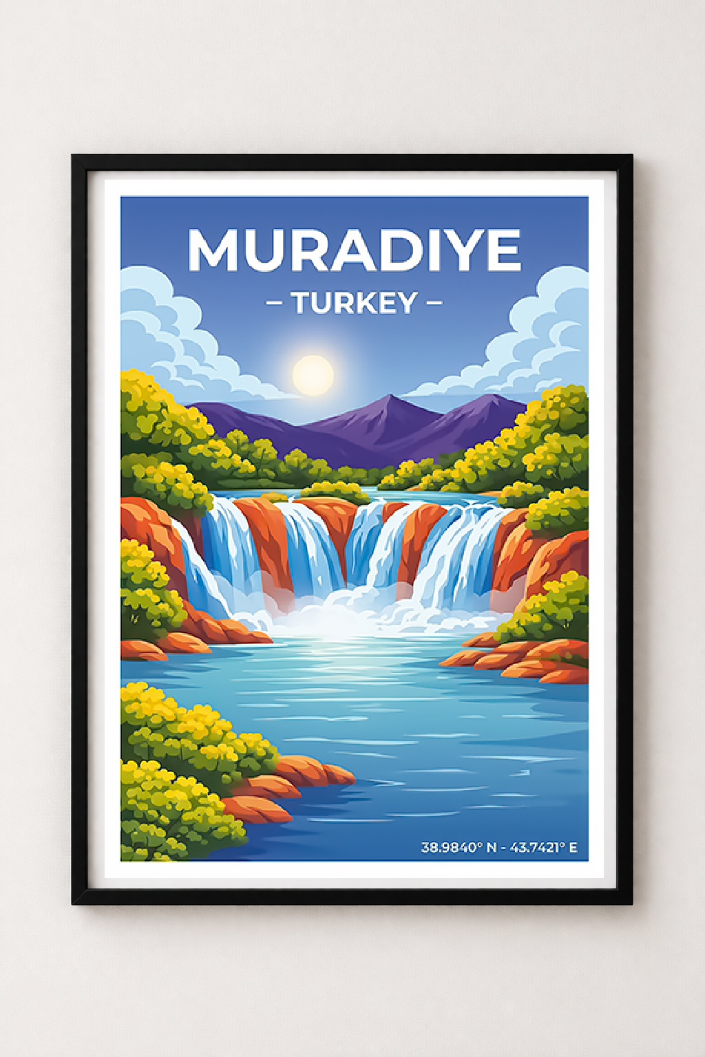 Affiche Turquie — Cascades de Muradiye