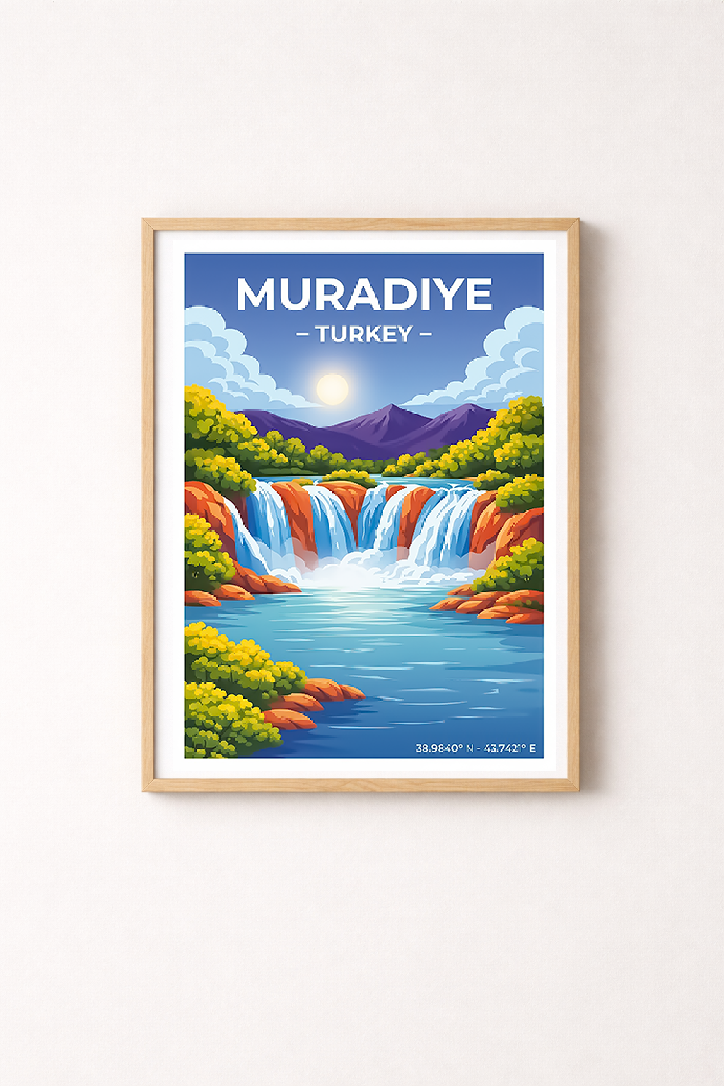 Affiche Turquie — Cascades de Muradiye