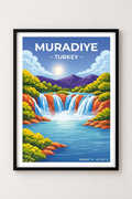 Affiche Turquie — Cascades de Muradiye