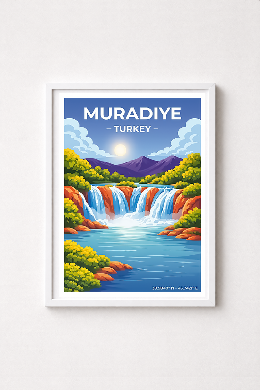 Affiche Turquie — Cascades de Muradiye
