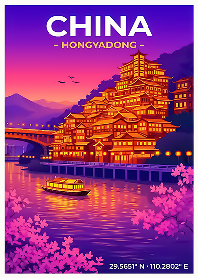 Affiche Chine — Hongyadong