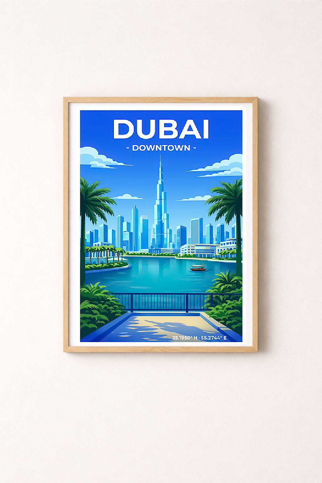 Affiche Dubaï — Downtown, Émirats Arabes Unis