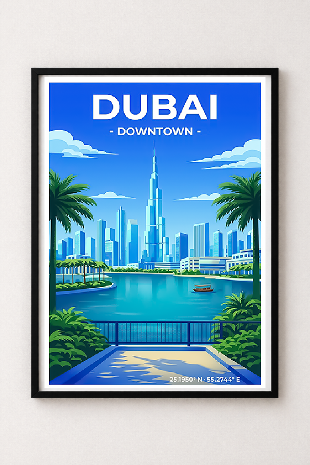 Affiche Dubaï — Downtown, Émirats Arabes Unis