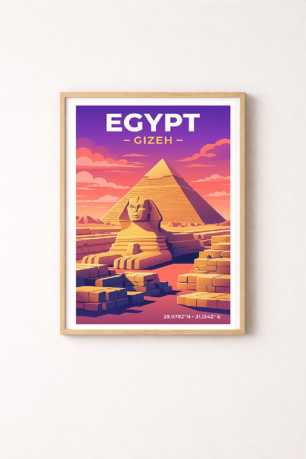 Affiche Égypte — Pyramides de Gizeh