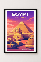 Affiche Égypte — Pyramides de Gizeh