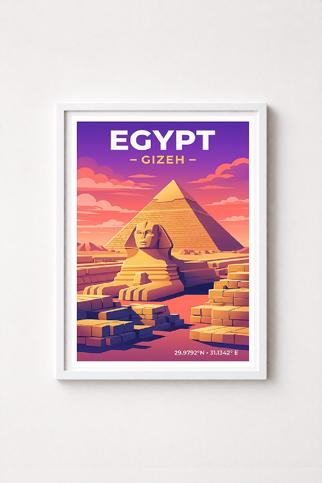 Affiche Égypte — Pyramides de Gizeh