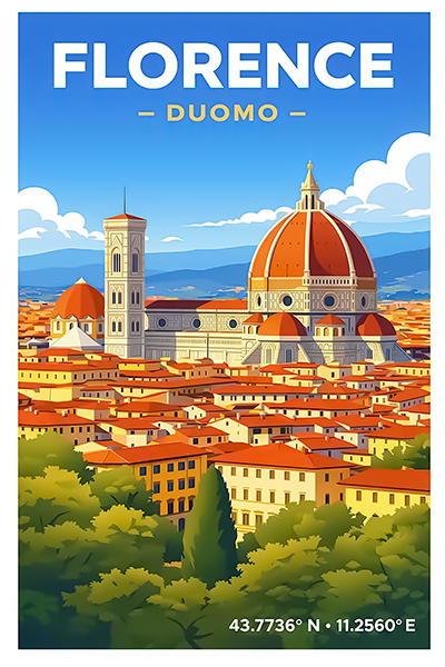 Affiche Florence — Duomo, Italie