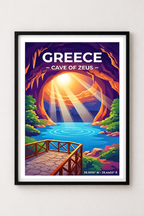 Affiche Grèce — Grotte de Zeus