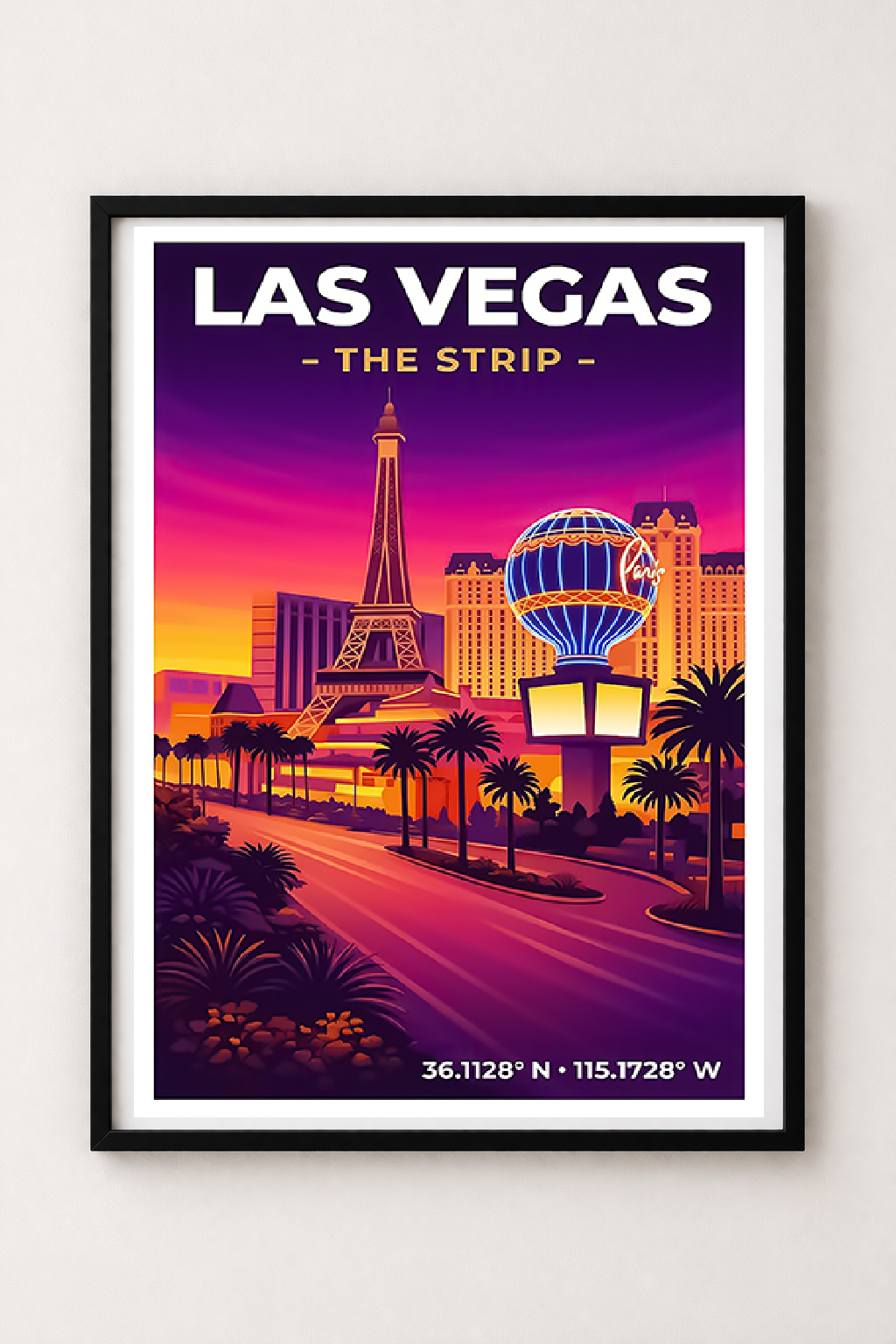 Affiche Las Vegas — The Strip, États-Unis
