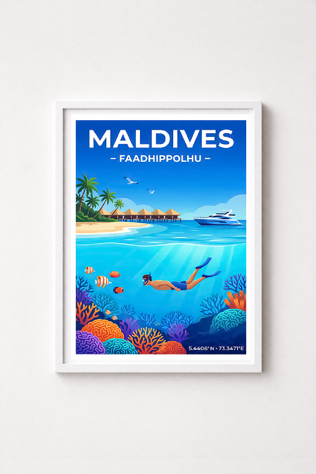 Affiche Maldives — Faadhippolhu