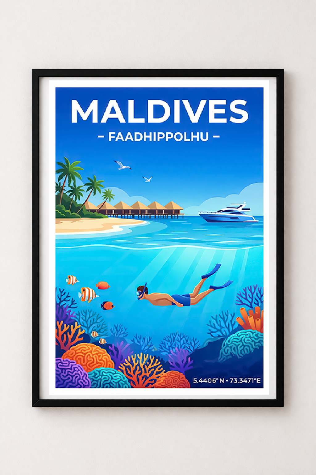 Affiche Maldives — Faadhippolhu