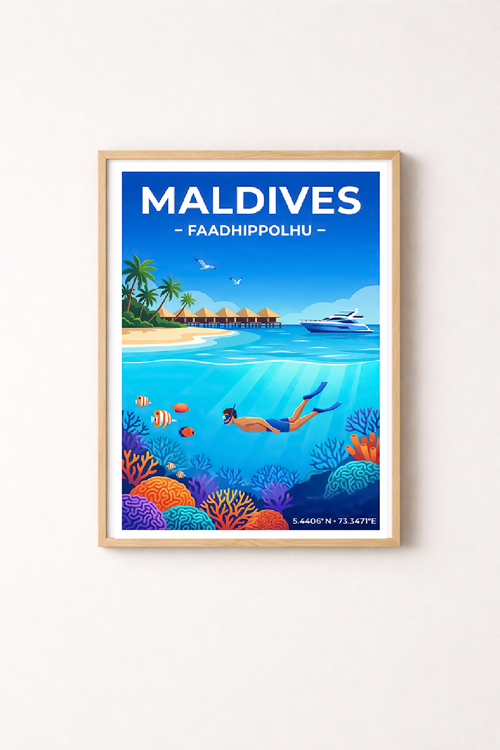 Affiche Maldives — Faadhippolhu