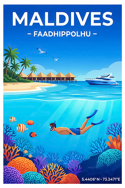 Affiche Maldives — Faadhippolhu