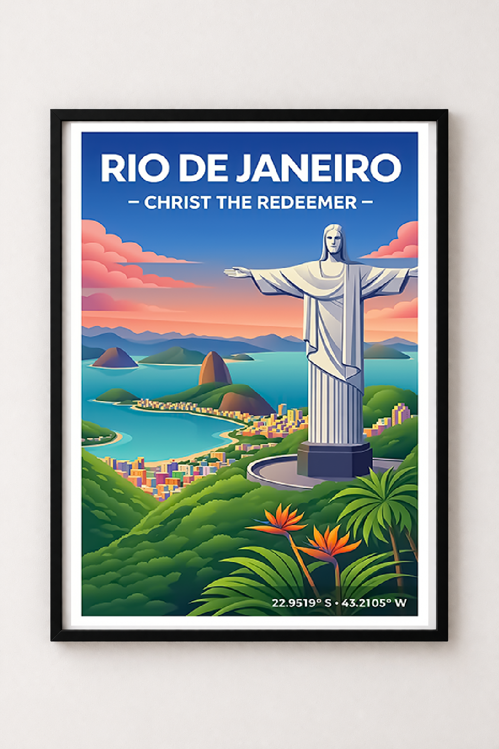 Affiche Rio de Janeiro — Christ Rédempteur, Brésil