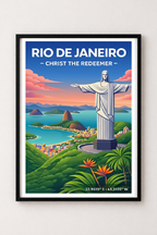 Affiche Rio de Janeiro — Christ Rédempteur, Brésil