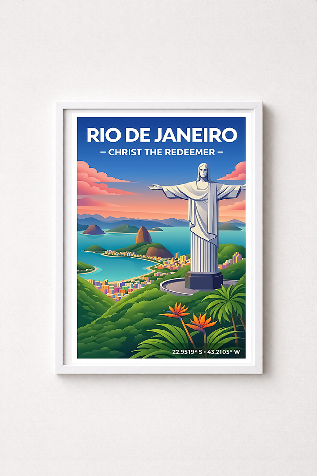 Affiche Rio de Janeiro — Christ Rédempteur, Brésil