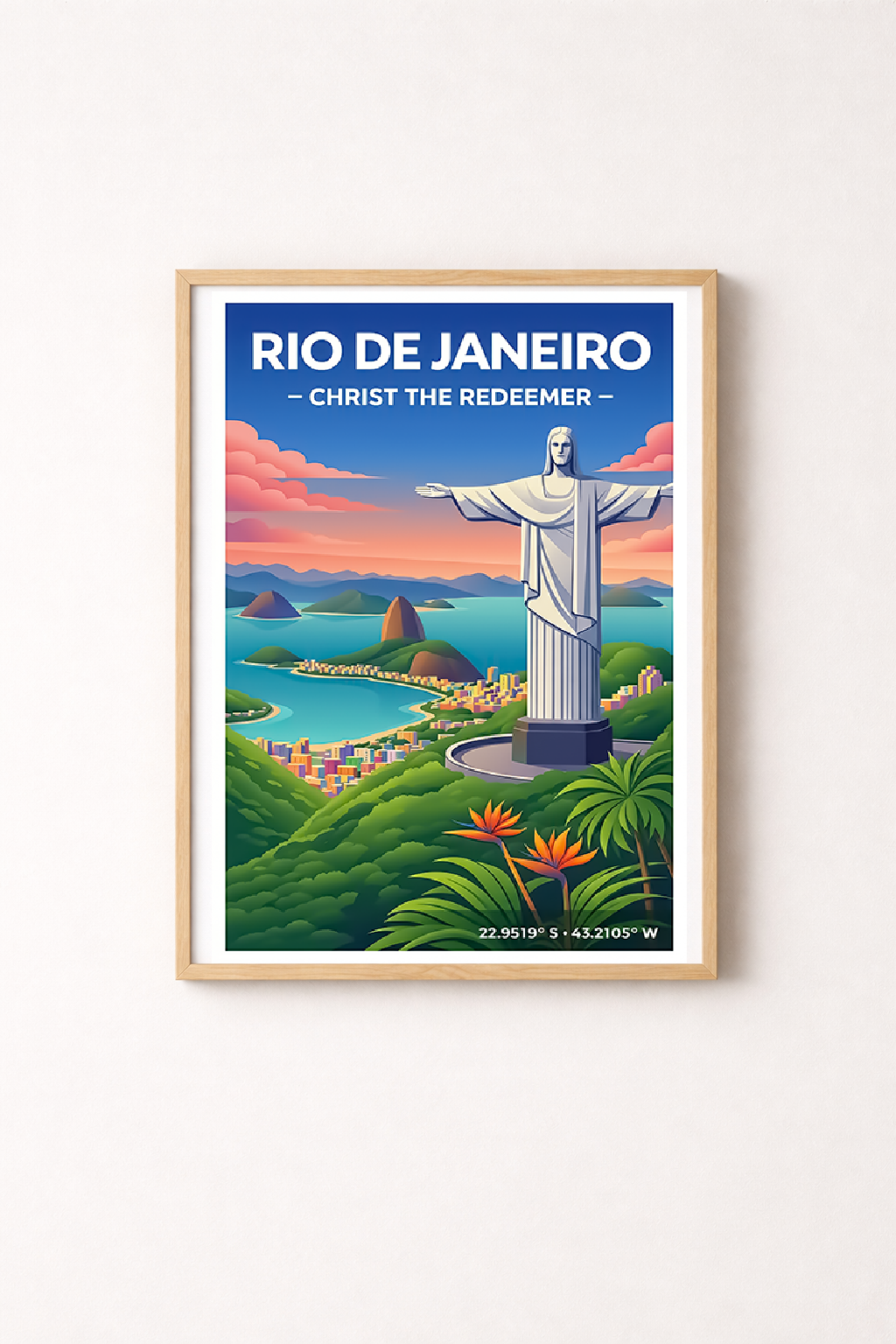 Affiche Rio de Janeiro — Christ Rédempteur, Brésil
