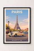 Affiche Delahaye 135 1936 — Paris, affiche vintage encadrée