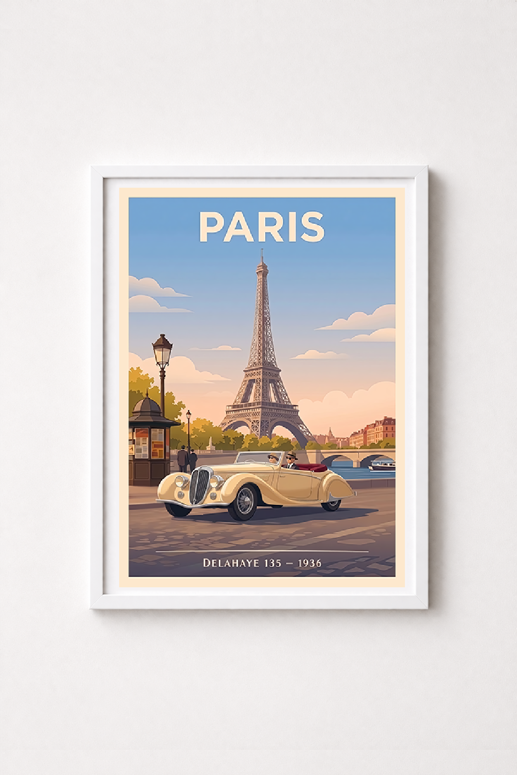 Affiche Delahaye 135 1936 — Paris, affiche déco pour salon