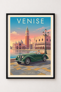 Affiche Lancia Astura 1938 — Venise, affiche vintage encadrée