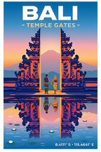 Affiche Bali — Portes du Temple Lempuyang, Indonésie