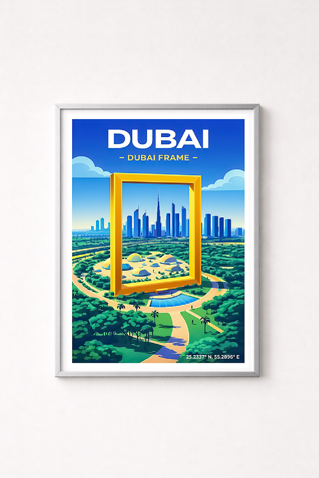 Affiche Dubaï — Dubai Frame, Émirats Arabes Unis