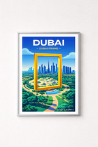 Affiche Dubaï — Dubai Frame, Émirats Arabes Unis