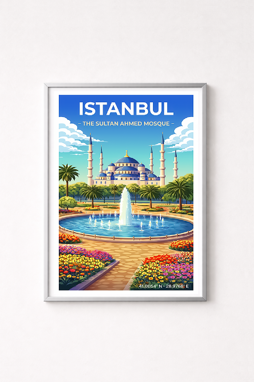 Affiche Istanbul — Mosquée Bleue, Turquie