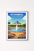 Affiche Istanbul — Mosquée Bleue, Turquie